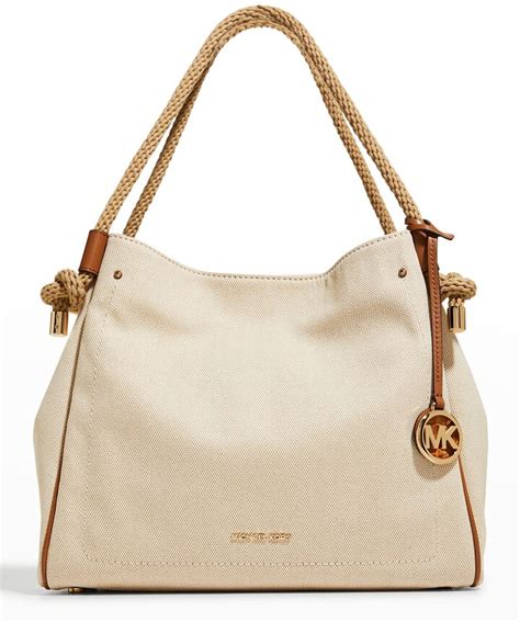 michael kors isla large canvas satchel|Michael Kors.